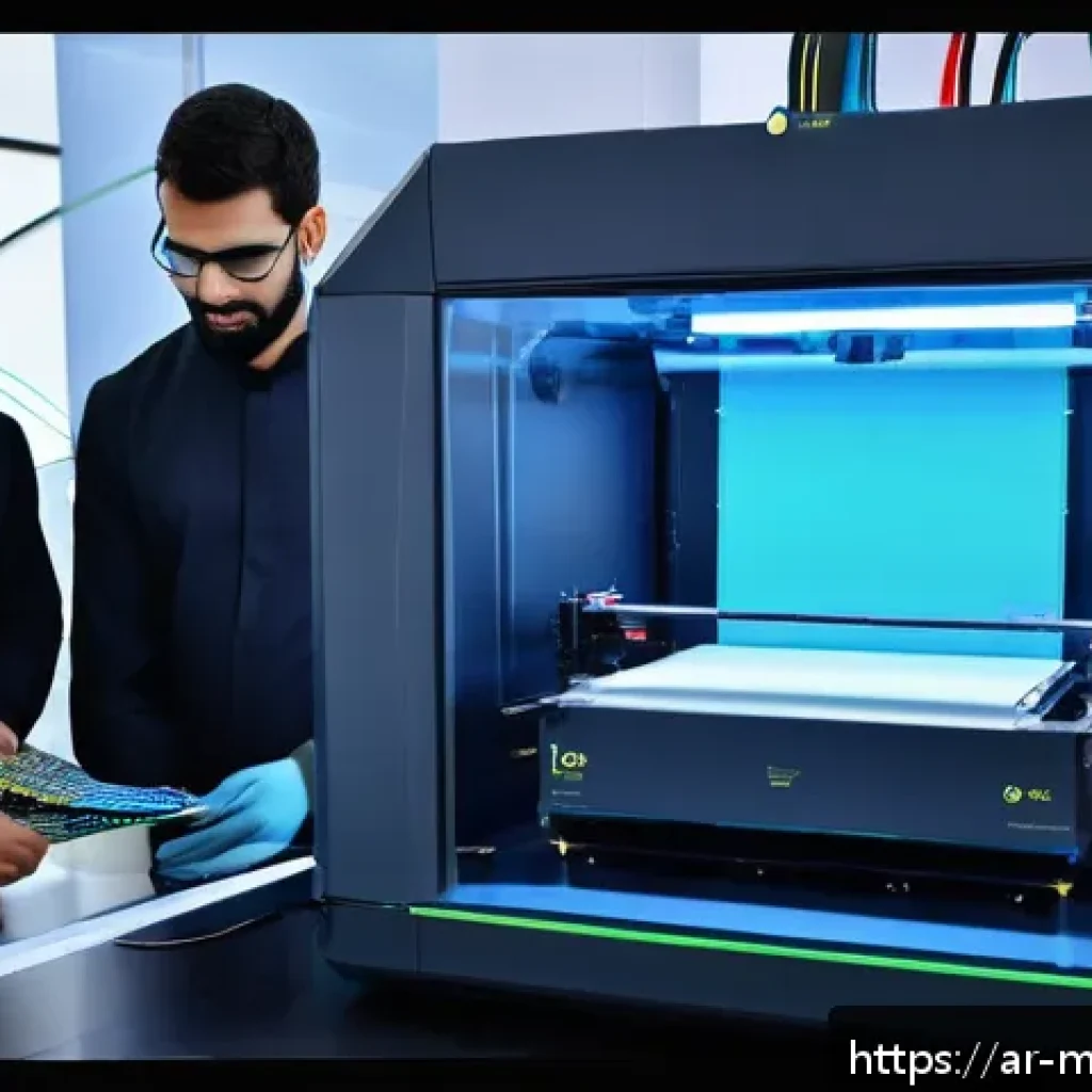 기계설계기사와 3D 프린팅 설계 사례 - A highly detailed industrial 3D printing workshop scene showcasing advanced polymer materials being ...